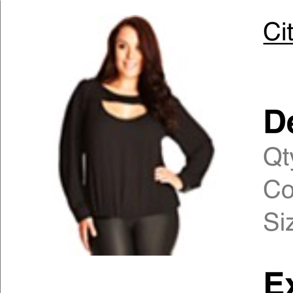 Open neck blouse